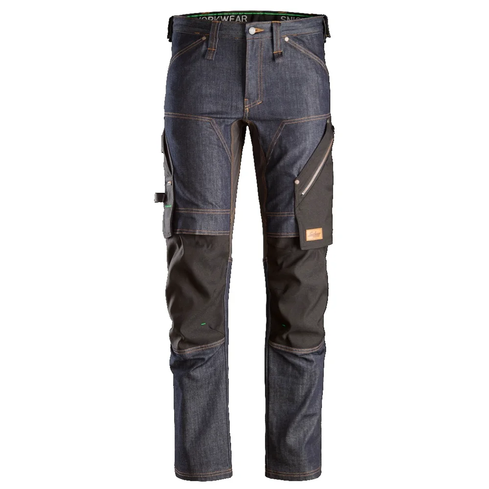 Snickers Workwear 6956 FlexiWork Arbetsbyxa denim/svart 152
