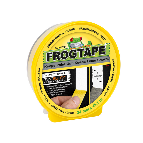 MASKERINGSTEJP FROGTAPE FROG GUL 24MM, 41,1M