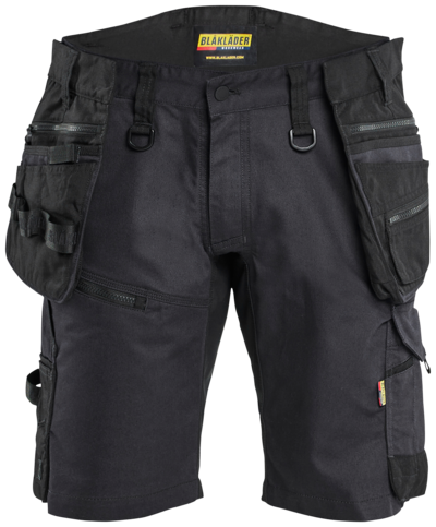 HANTVERKSSHORTS BLÅKLÄDER MED STRETCH, SVART/SVART C54