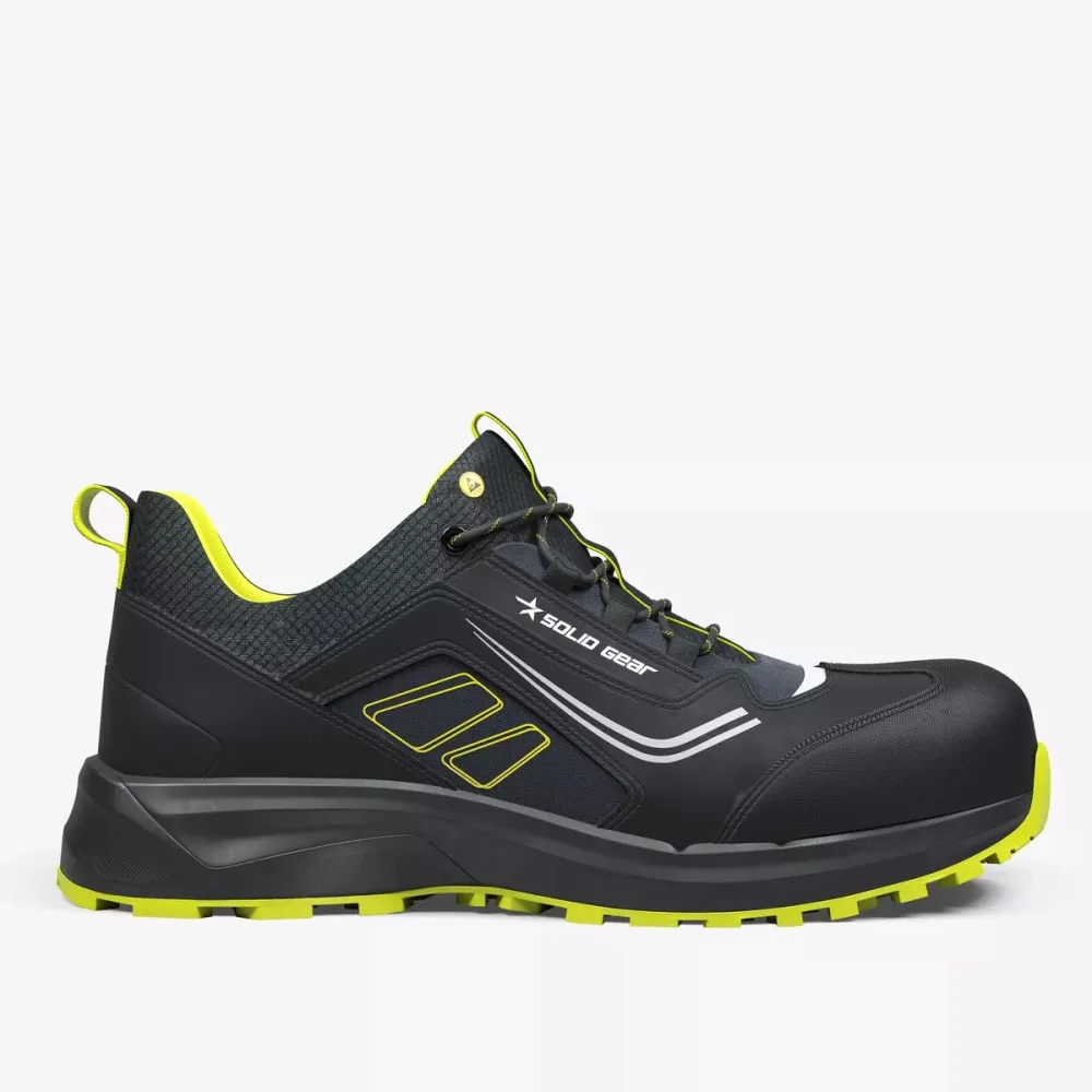 Solid Gear Adapt Low Skyddssko S3L, ESD, svart/gul 43