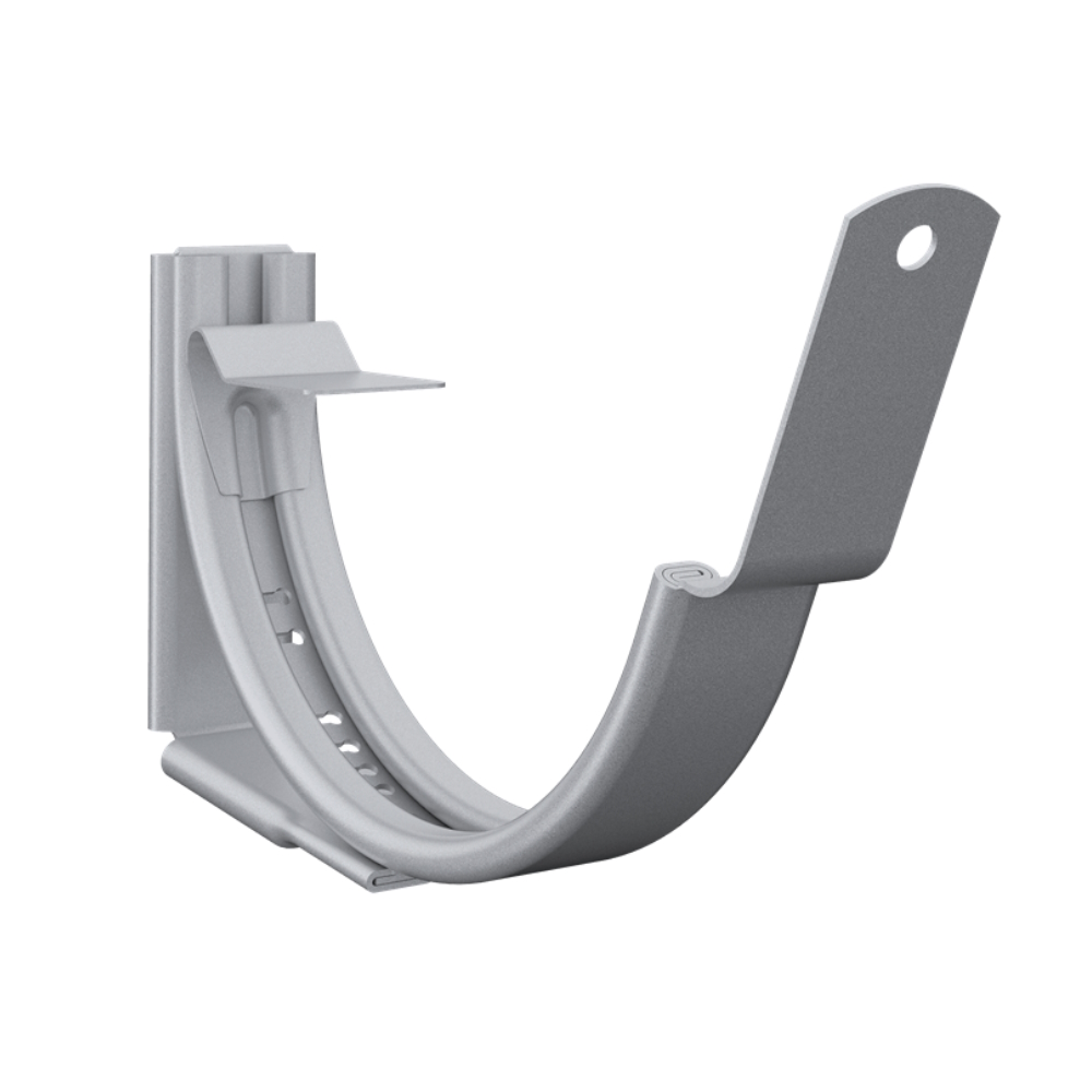 Ställbar Rännkrok SKK, med Klammer Silvermetallic 125mm, Lindab 13158