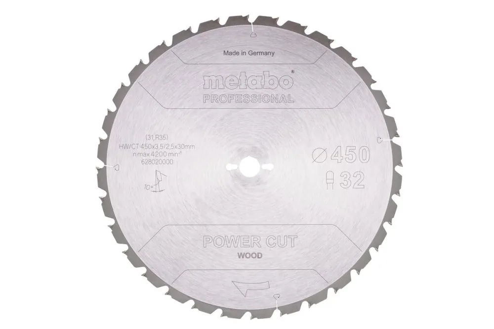 Metabo 628020000 Sågklinga 450x30 mm, 32T, för trä