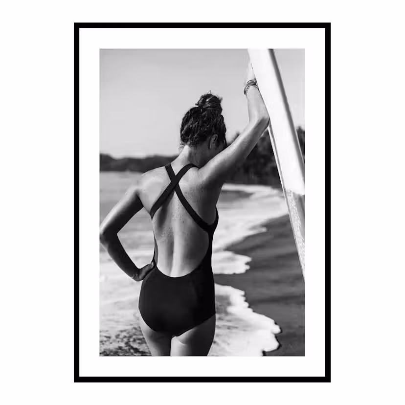 Poster Gallerix Posing With Surfboard Storlek: 70x100 cm
