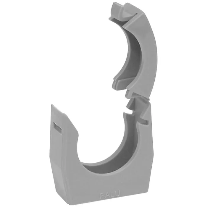 Faluplast 18180 Rörklammer enkel, med låsbart överfall, 32 mm Vit - Bild 2