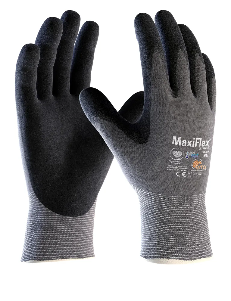 ATG MaxiFlex 42-874 Ultimate Adapt Montagehandske grå/svart 5