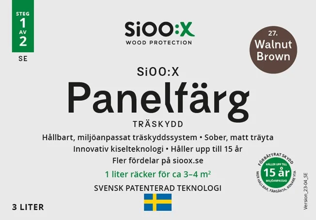SiOO:X Panelfärg Träskydd - 3L - Fog Grey 04