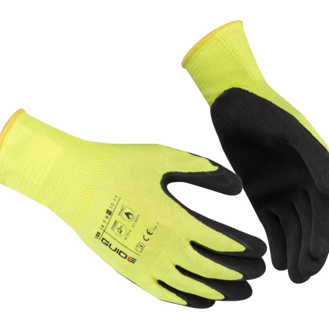 Guide Gloves 159 HP Handske latex, Hi-Viz, vattentät, touch 7