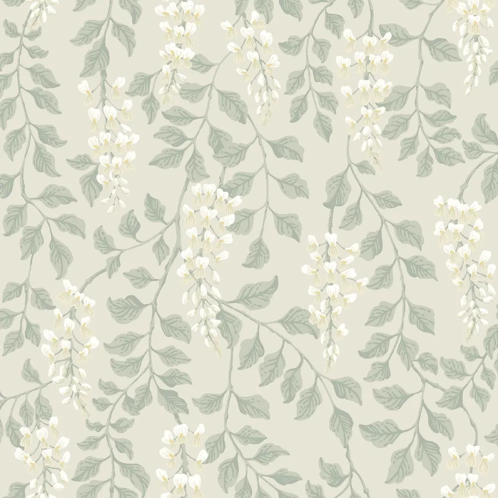 Tapet Orangeri Blåregn 5708 Beige Blommig