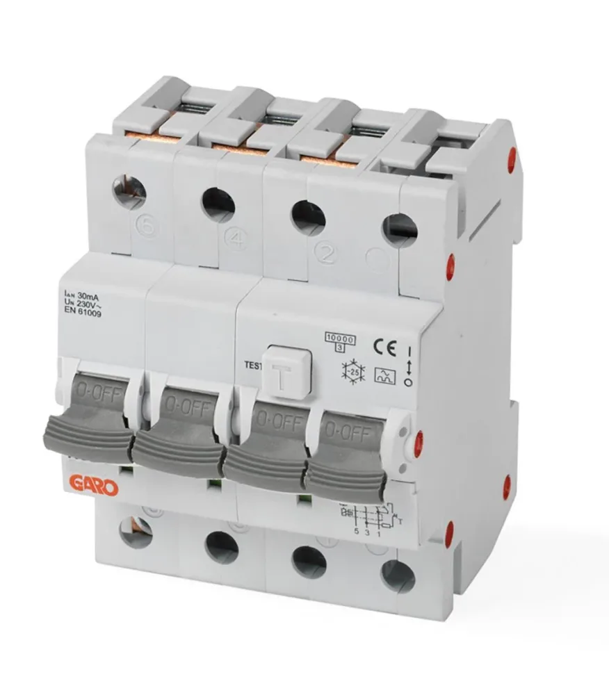 Garo RCBO GS B25A 4P Personskyddsautomat 4-polig, 230V 25 A