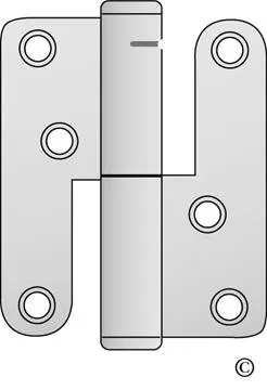 ASSA 2228-110 Fjädergångjärn 110 mm, förzinkad Vänster