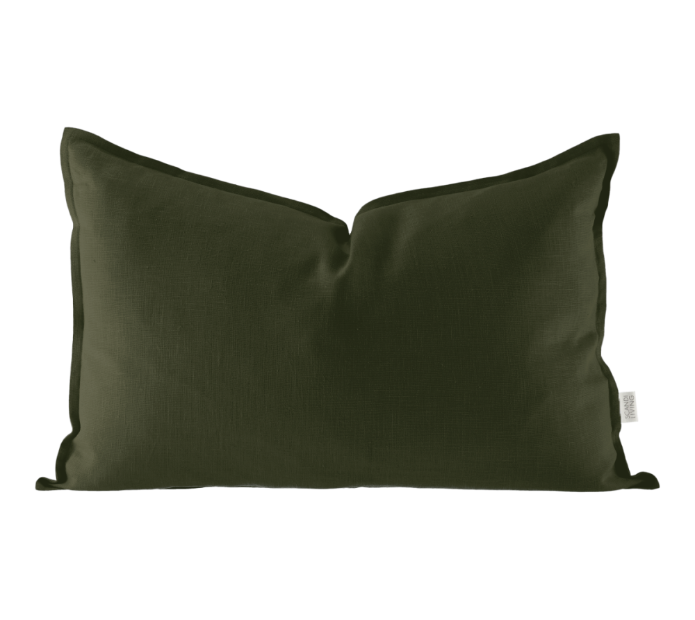 Calm kuddfodral linne 40x60 cm, Forest Green