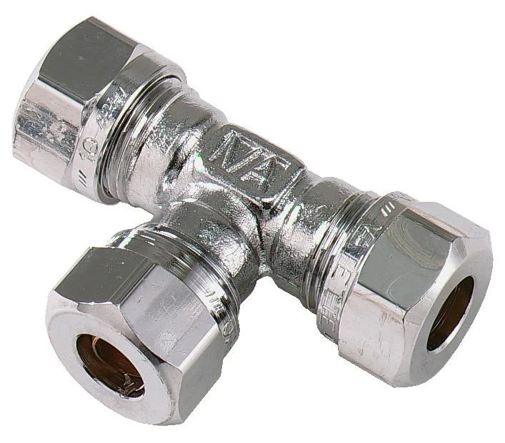 Vatette FG037050020 T-koppling 90°, förkromad 15 mm