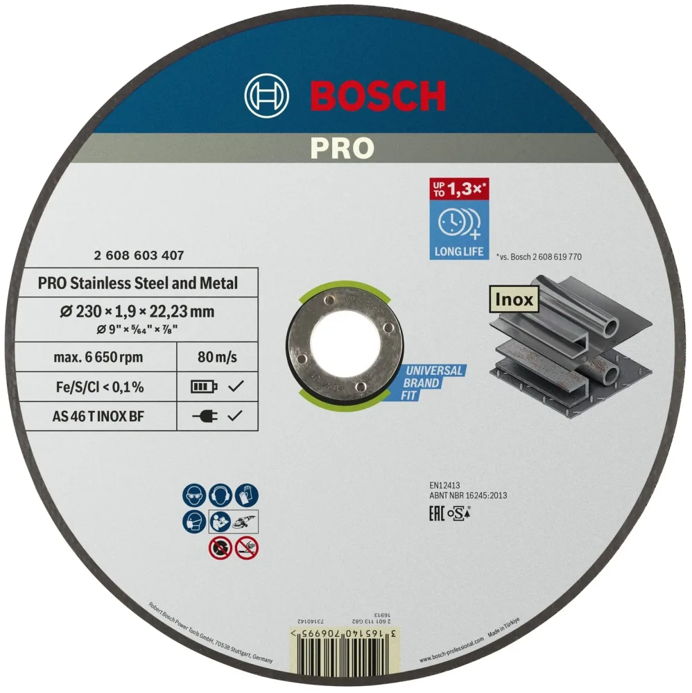 Bosch 2608603407 Kapskiva 230x1,9 mm, 9 mm