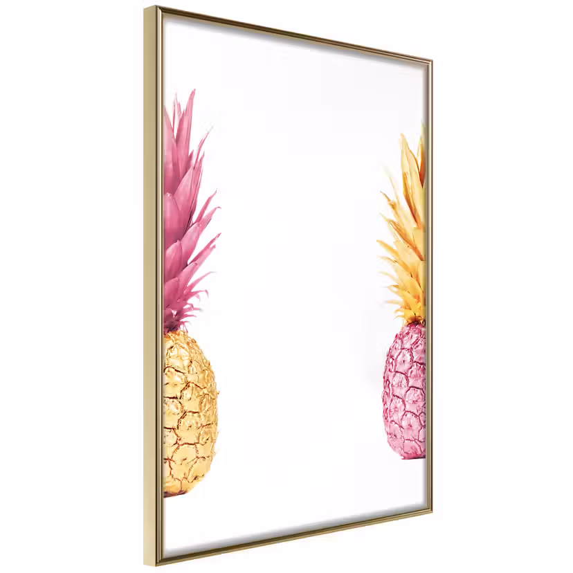 Poster Artgeist Affisch Opposites Guld ram, 20x30 cm