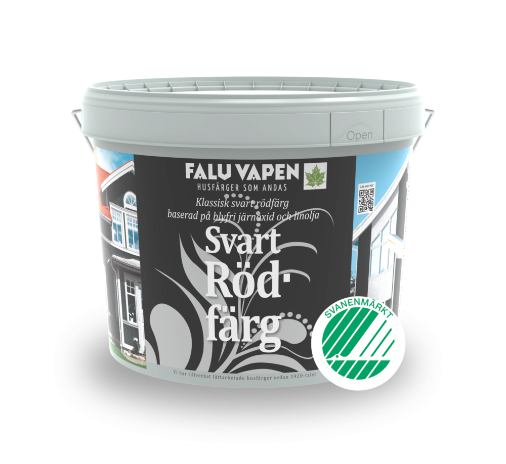 FALU VAPEN RÖDFÄRG SVART PENSELKVALITÉT 4L
