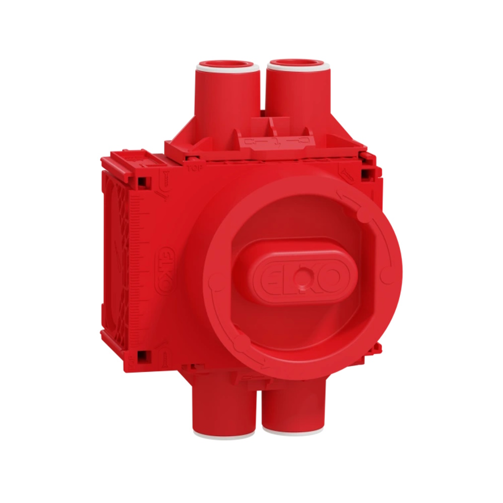 Apparatdosa Hög 4x16-20mm IP3X Röd Elko