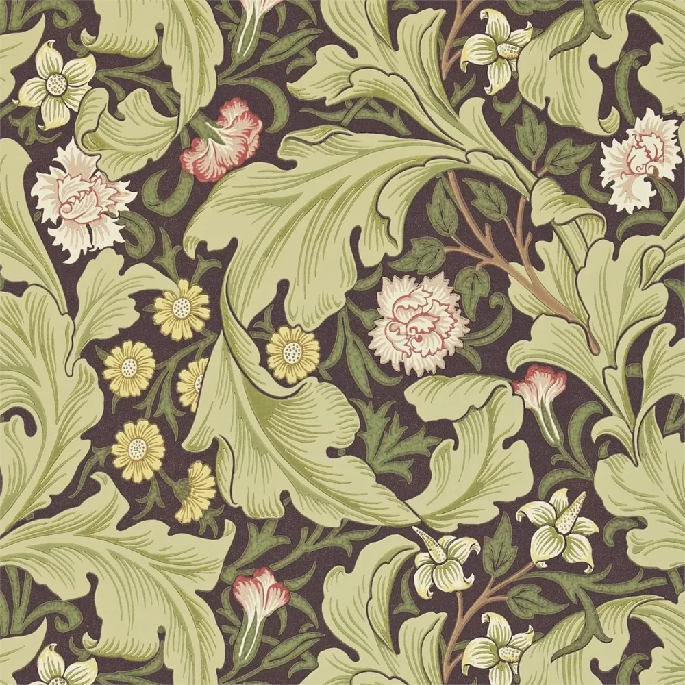 Archive II Leicester Chocolate/olive Darw212542 Brun Tapet | Stuvbutiken
