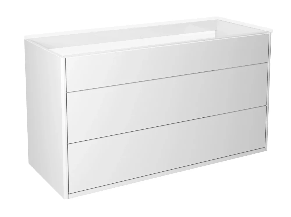 Gustavsberg Graphic Kommod 100 cm, utan tvättställ Vit