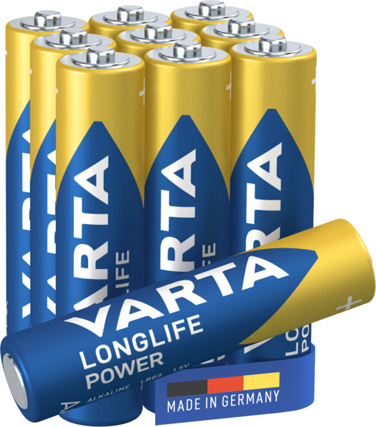 BATTERI VARTA LONGLIFE POWER AAA LR03 PLASTIC FREE 10P