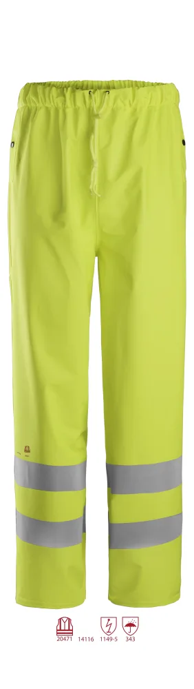 Snickers Workwear 8267 ProtecWork Regnbyxa varsel, gul XS