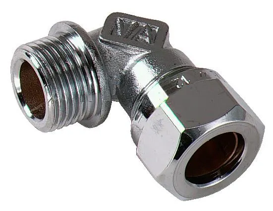 Vatette FG035053520 Vinkelkoppling 90°, förkromad, utv gänga 15 mm x G15