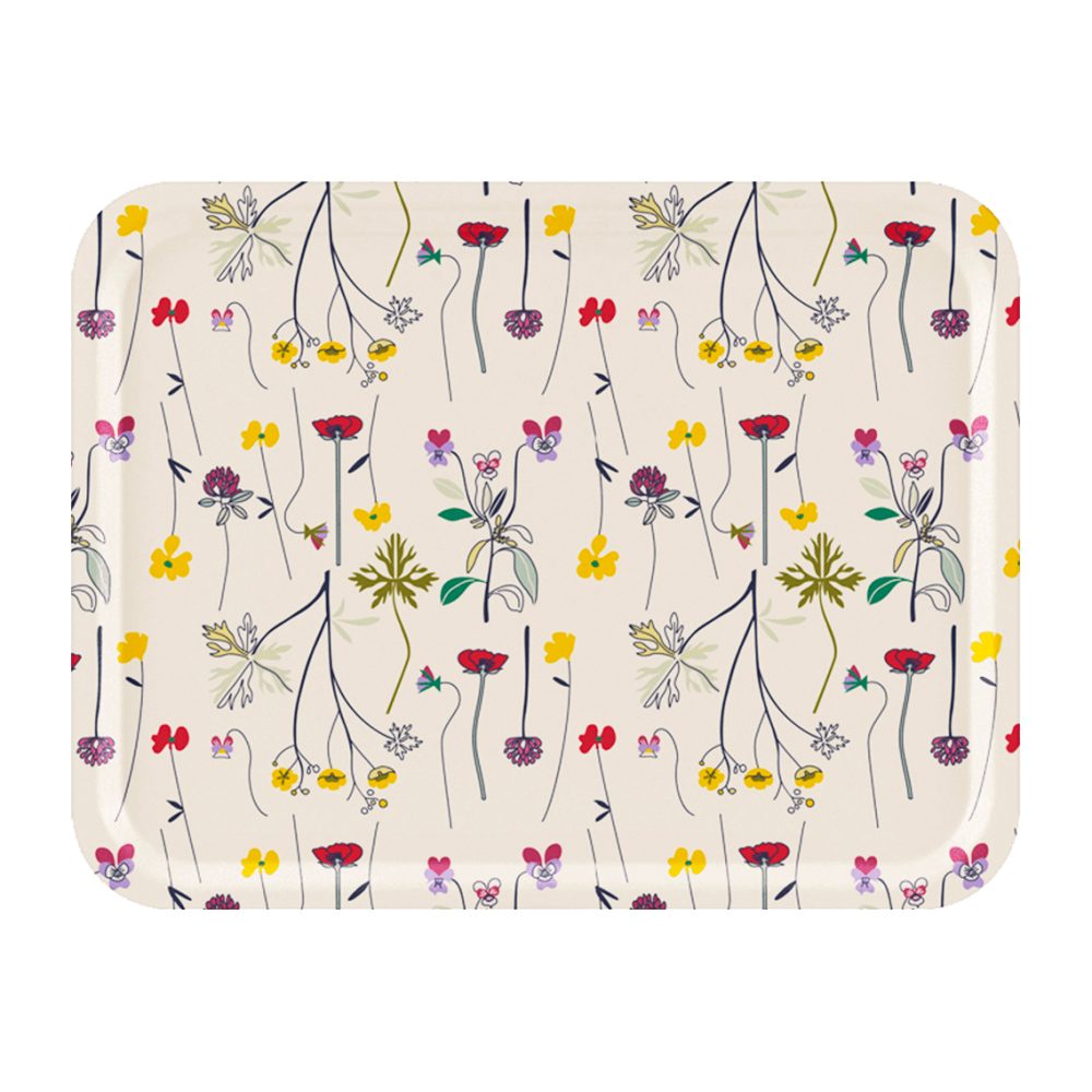 Herbarium bricka 33x43 cm, Off-white