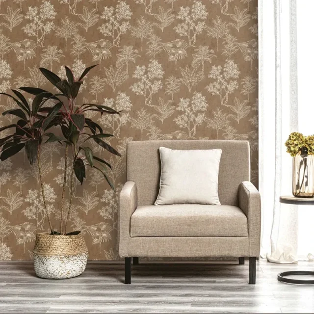Fiona Walldesign Grace 36102 Tapet Tropical Forest Brun/beige