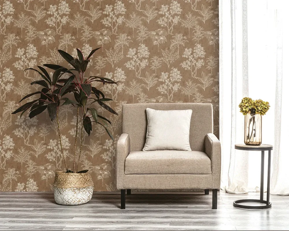 Fiona Walldesign Grace 36102 Tapet Tropical Forest Brun/beige