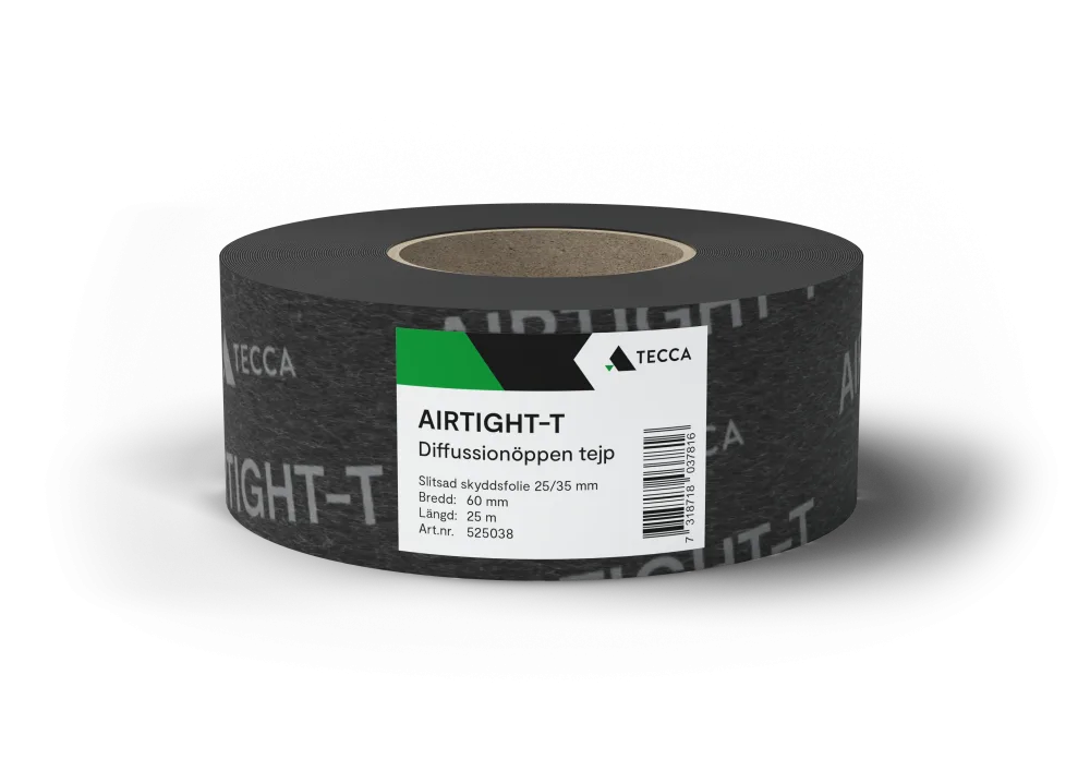 TECCA Airtight-T Tätningstejp diffusionsöppen 75 mm x 25 m