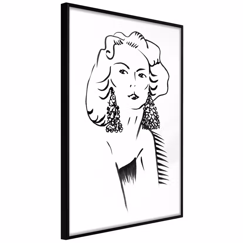 Poster Artgeist Affisch Romantic Blonde Svart ram, 20x30 cm
