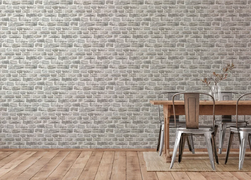 Living Walls Best of Wood´n Stone III T1402 Tapet Vit/grå