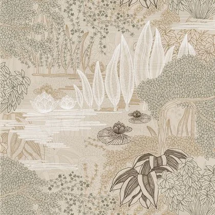 Casamance - Jasmin Grege/Vert Argile Square Jasmin