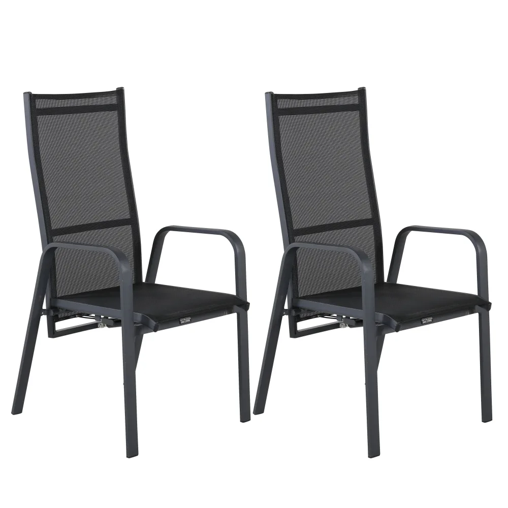 Venture Home Copacabana 4133-408 Karmstol 2-pack, svart