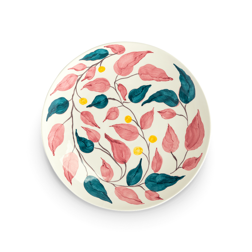 Flowers Fat Leaves Pink 34 cm Vit