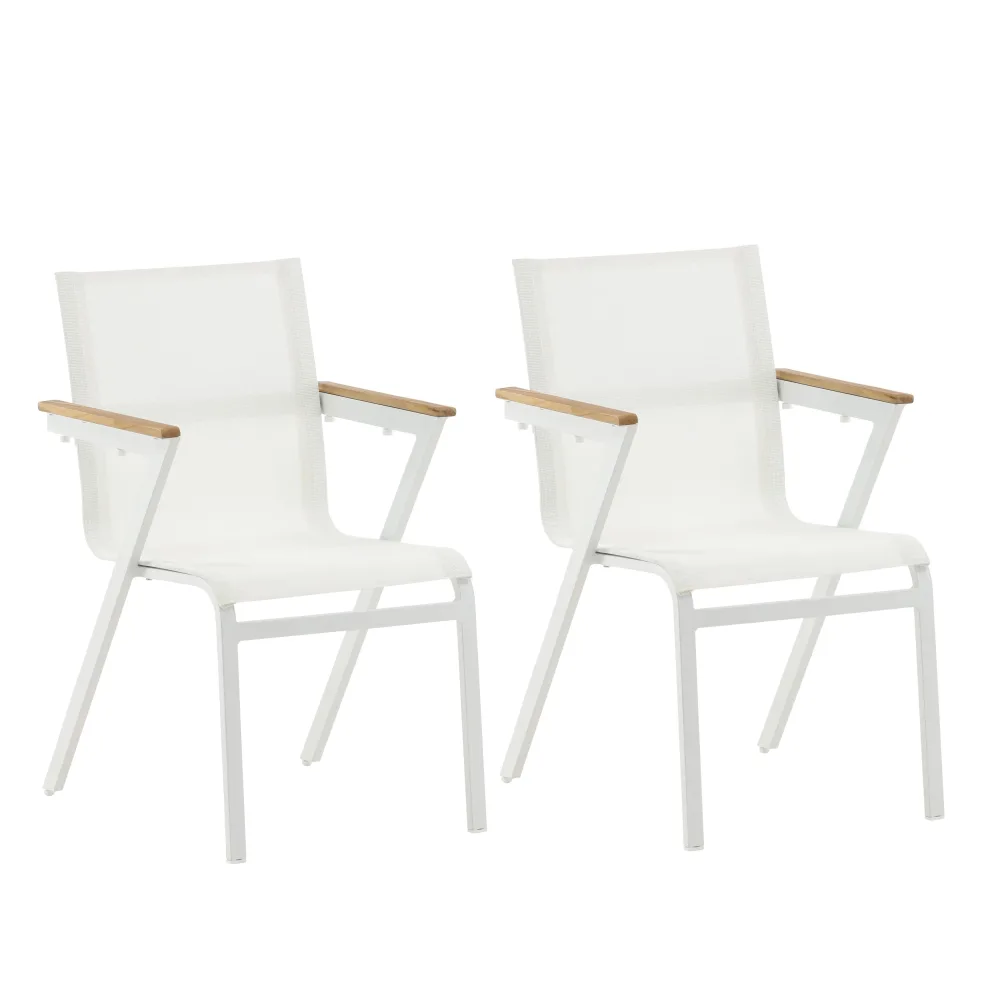 Venture Home Mexico 6183-400 Karmstol 2-pack Natur/Vit