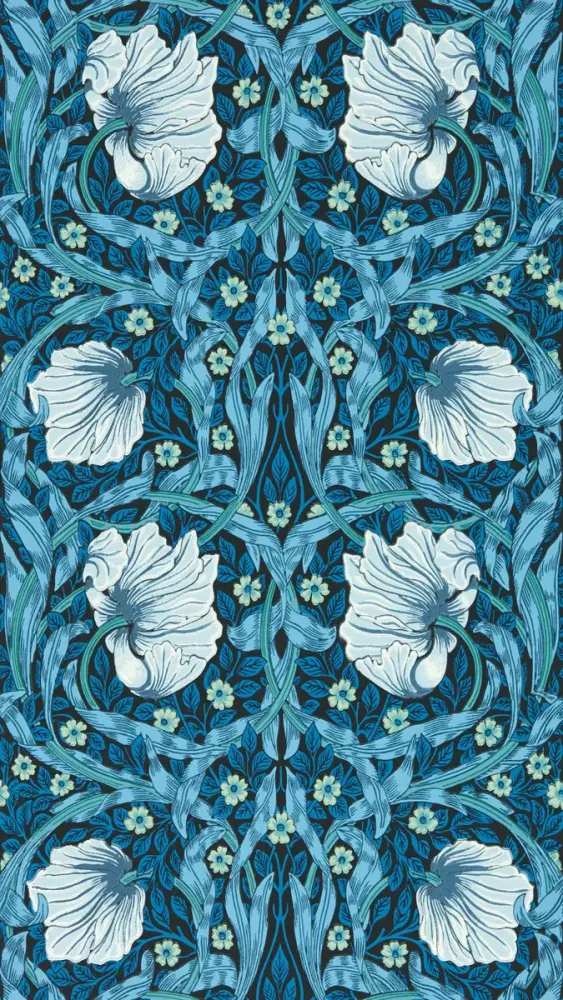 Morris & Co - Pimpernel Midnight/Opal Bedford Park Wallpapers